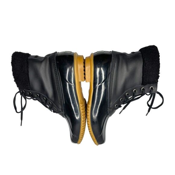 G.H. Bass Womens Harlequin Black Leather WRTPF Lined Winter Ankle Boot Size 9 M - Picture 4 of 10